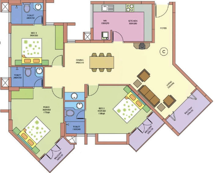2 BHK Flat in Skyline River Scape in Aluva, Kochi - Image 857618