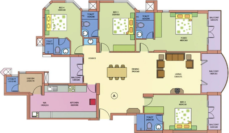 4 BHK Flat in Skyline River Scape in Aluva, Kochi - Image 857620