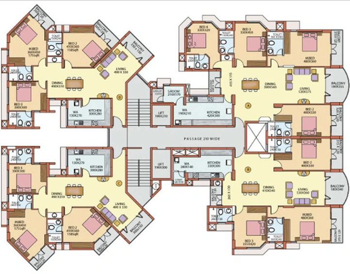 Floor Plan of Skyline River Scape in Aluva, Kochi - Image 278257