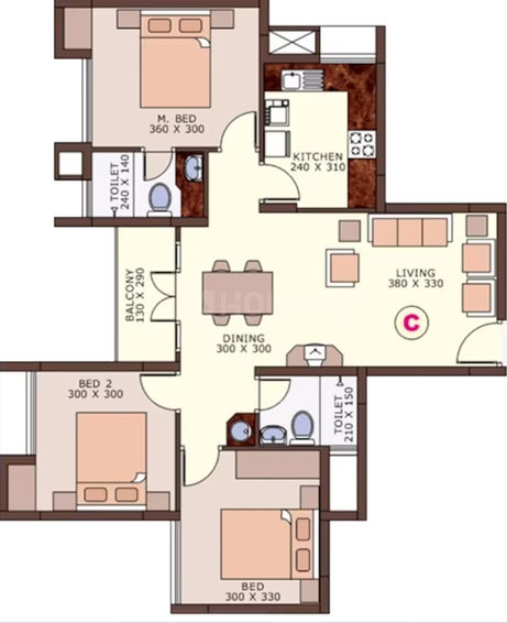 3 BHK Flat in Skyline Melrose in Edappally, Kochi - Image 843011