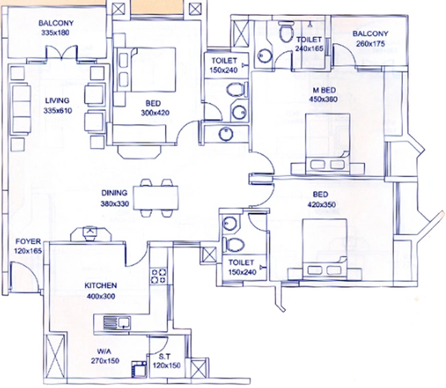 3 BHK Flat in Skyline Orion I in Edappally, Kochi - Image 843016