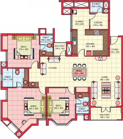 3 BHK Flat in Skyline Amity Park in Edappally, Kochi - Image 842957