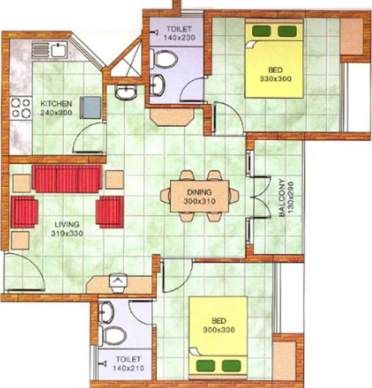 2 BHK Flat in Skyline Gateway Apartments in Edappally, Kochi - Image 842996