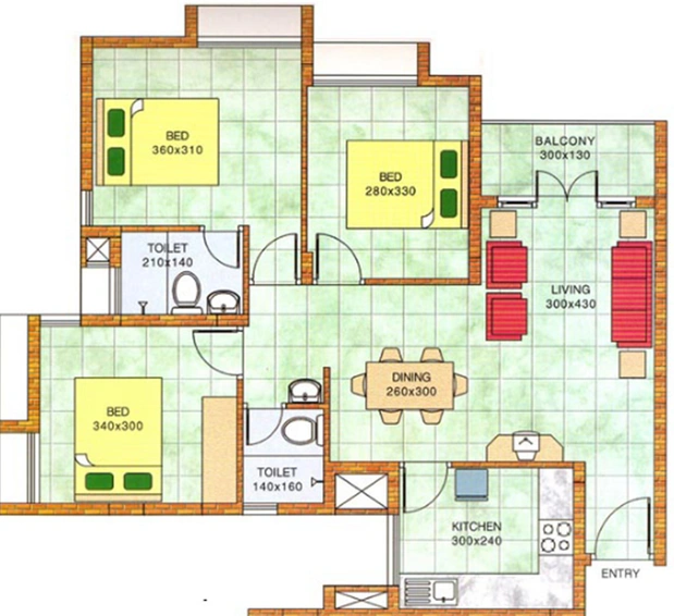 3 BHK Flat in Skyline Gateway Apartments in Edappally, Kochi - Image 842997