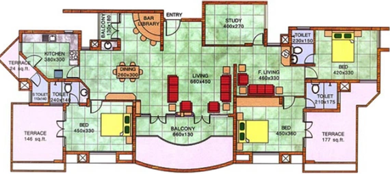3 BHK Flat in Skyline Gateway Apartments in Edappally, Kochi - Image 842998