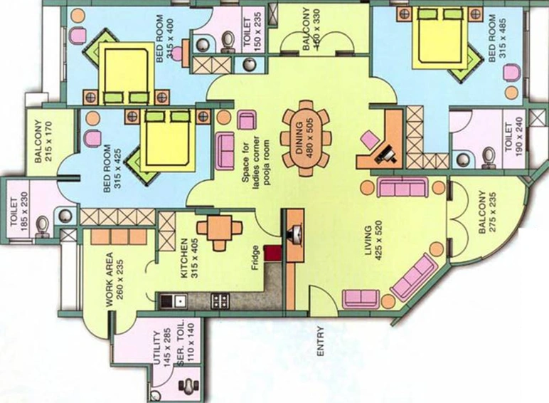 3 BHK Flat in Skyline Emerald in Panampally Nagar, Kochi - Image 842989