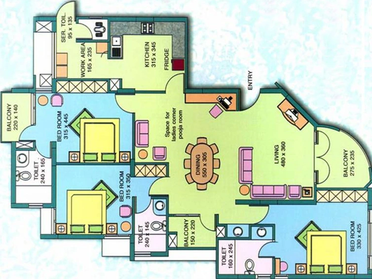 3 BHK Flat in Skyline Emerald in Panampally Nagar, Kochi - Image 842987