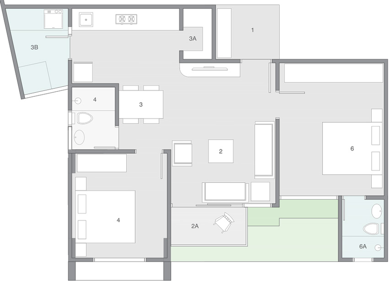 2 BHK Flat in B Ethos in South Bopal, Ahmedabad - Image 787140