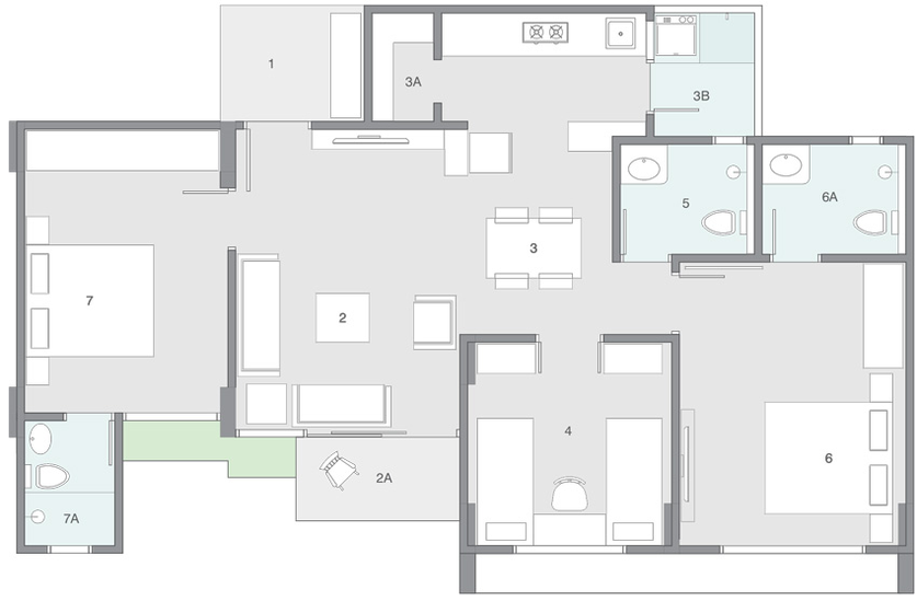 3 BHK Flat in B Ethos in South Bopal, Ahmedabad - Image 787141
