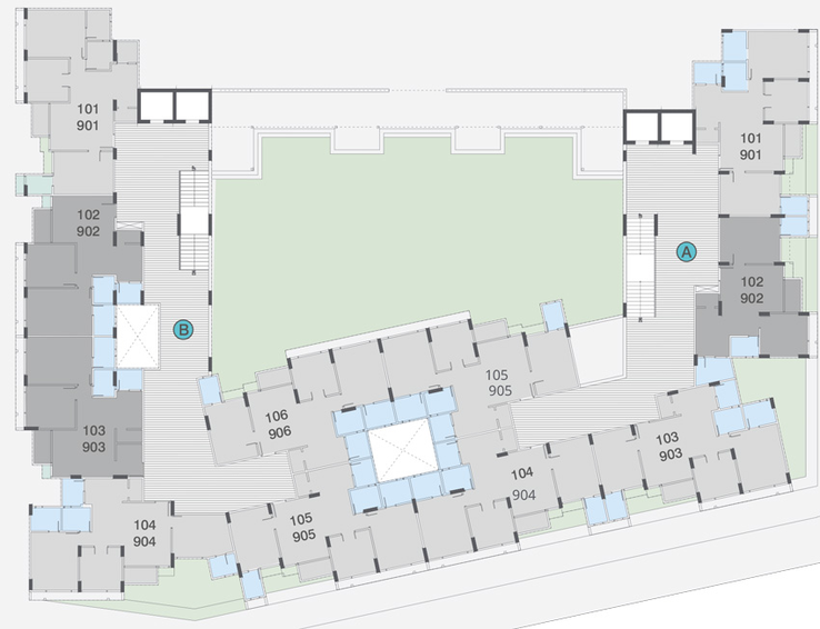 Floor Plan of B Ethos in South Bopal, Ahmedabad - Image 124689