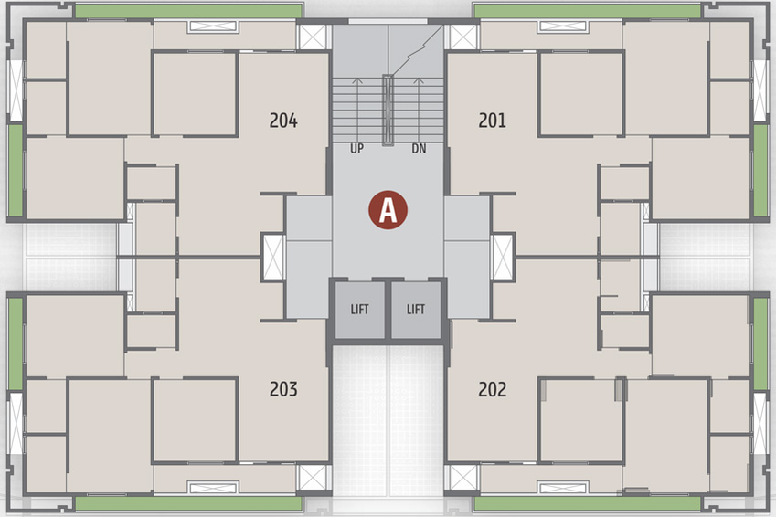 Floor Plan of Divine Trinity Sky in South Bopal, Ahmedabad - Image 124721