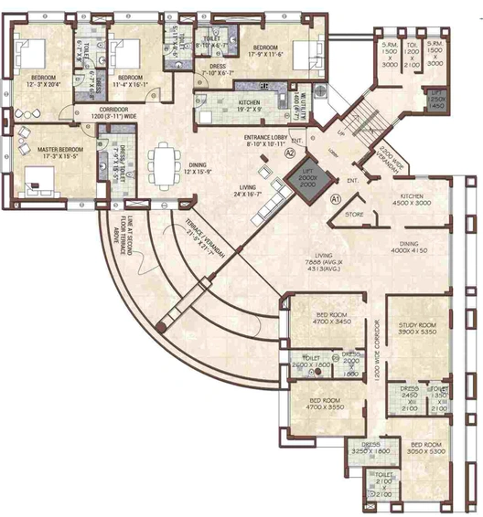 Floor Plan of Sureka Raghu Estates in Alipore, Kolkata - Image 234212