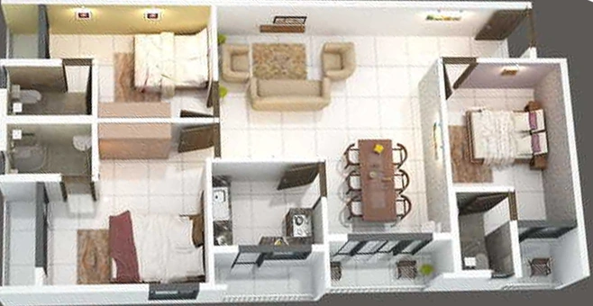 2 BHK Flat in Era Tranquil in Thrippunithura, Kochi - Image 856531