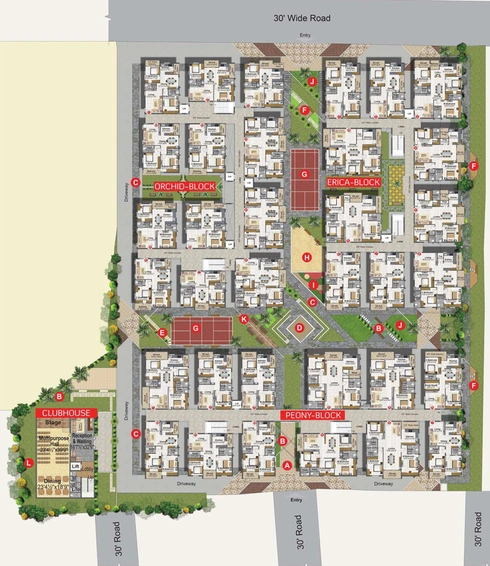 Master Plan of Ananda Homes Poe tree Extension in Narsingi, Hyderabad - Image 126095