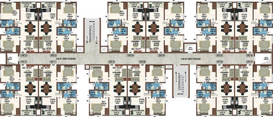 Floor Plan of Confident Pinewood in Kakkanad, Kochi - Image 273117