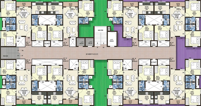 Floor Plan of Confident Oberon in Aluva, Kochi - Image 273112