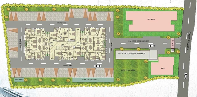Master Plan of Confident White House in Kaloor, Kochi - Image 273142