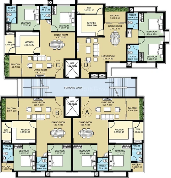 Floor Plan of Veegaland Petunia And Begonia in Kaloor, Kochi - Image 278076