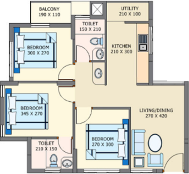 3 BHK Flat in DD Global Village in Aluva, Kochi - Image 852905