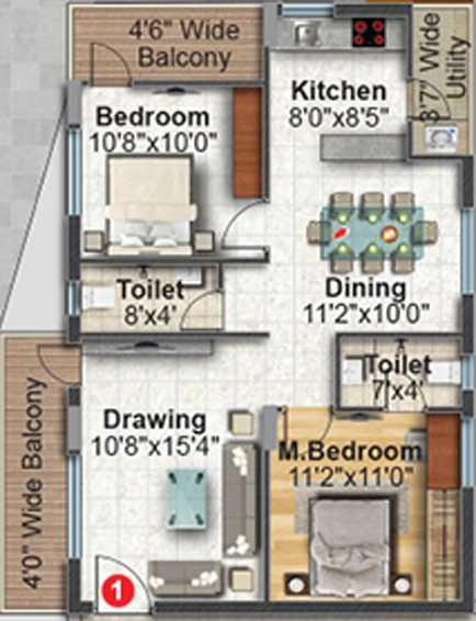 2 BHK Flat in Dinesh Auric in Bachupally, Hyderabad - Image 787429