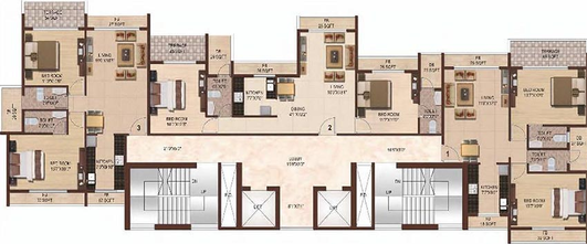 Floor Plan of Parth Magnus in Sanpada, Navi Mumbai - Image 253201