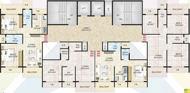 Floor Plan of Neelkanth Prism Heights in Taloja, Navi Mumbai - Image 256063