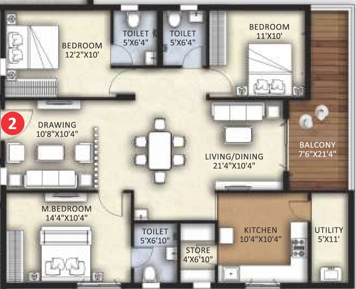 3 BHK Flat in Canny Forest Edge in Bachupally, Hyderabad - Image 793984
