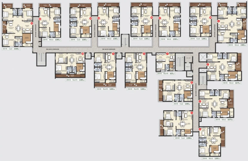 Floor Plan of Canny Forest Edge in Bachupally, Hyderabad - Image 126113