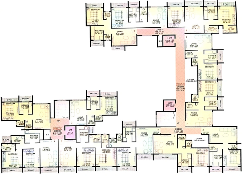 Floor Plan of Sai Amrut Park in Kalamboli, Navi Mumbai - Image 36246
