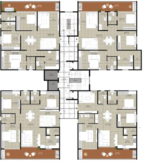 Floor Plan of Janapriya Bahiti in Miyapur, Hyderabad - Image 124774