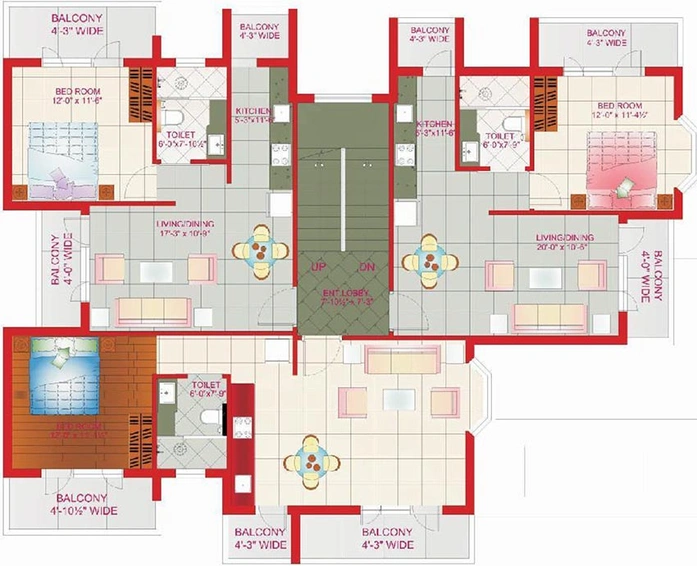 Floor Plan of Sabh Celestial Casa in Anjuna, Goa - Image 240412