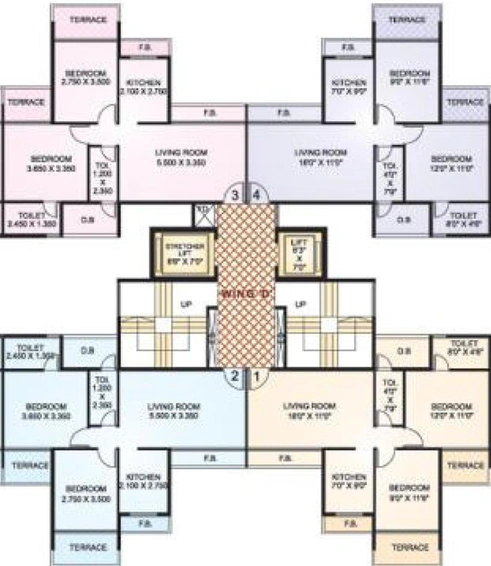 Floor Plan of Sai Avaneesh in Kalamboli, Navi Mumbai - Image 255181