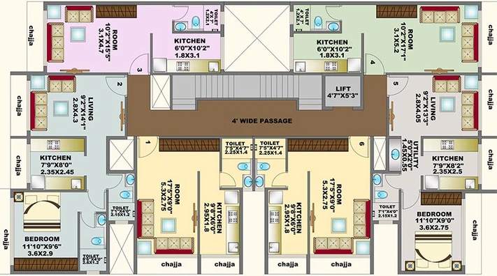 Floor Plan of Sai Nandana in Kalamboli, Navi Mumbai - Image 255159