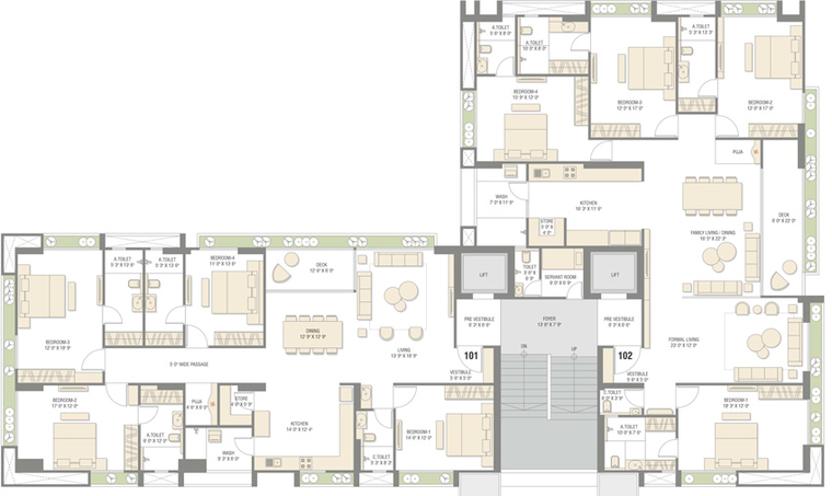 Floor Plan of Sharanya Kadamb in Thaltej, Ahmedabad - Image 124782