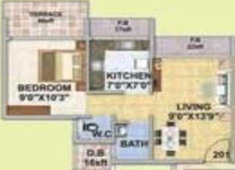 1 BHK Flat in Juhi Niharika Enclave in Kamothe, Navi Mumbai - Image 842835