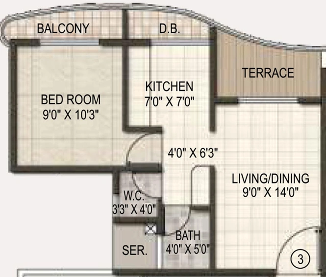 1 BHK Flat in Paradise Sai Riverdale in Taloja, Navi Mumbai - Image 840874
