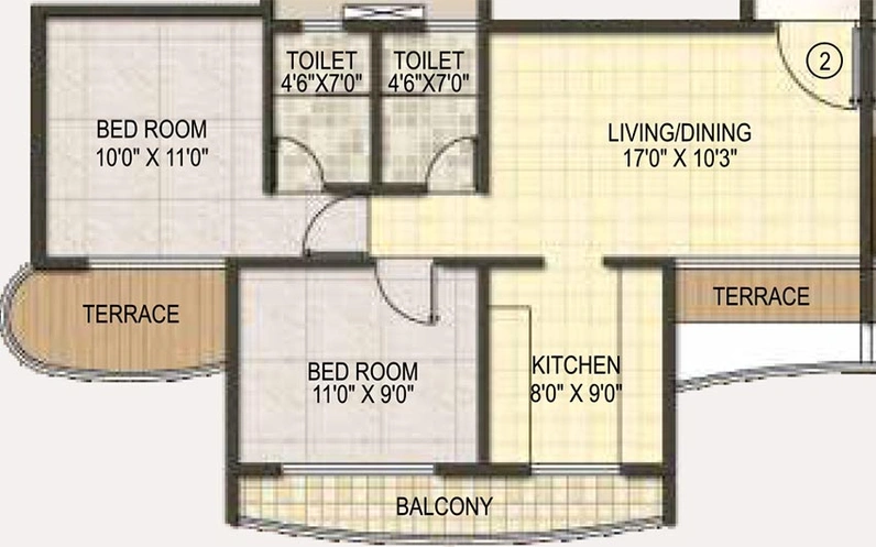 2 BHK Flat in Paradise Sai Riverdale in Taloja, Navi Mumbai - Image 840875