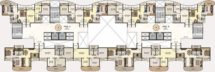 Floor Plan of Paradise Sai Riverdale in Taloja, Navi Mumbai - Image 252934