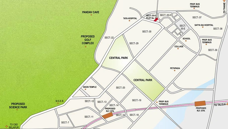 Location of Paradise Sai Spring in Kharghar, Navi Mumbai - Image 252961