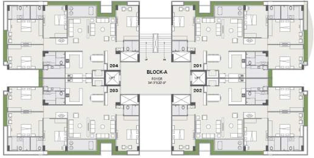 Floor Plan of Sahajanand Casa Amplio in Thaltej, Ahmedabad - Image 124818
