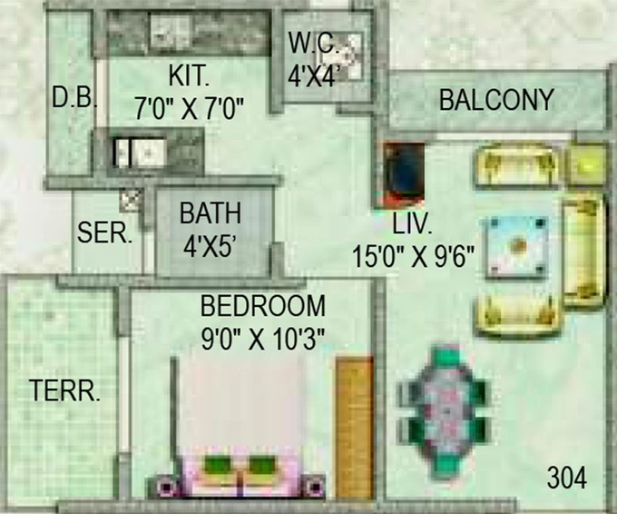 1 BHK Flat in Paradise Sai Fortune in Ulwe, Navi Mumbai - Image 840891