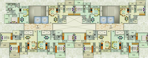 Floor Plan of Paradise Sai Fortune in Ulwe, Navi Mumbai - Image 252679