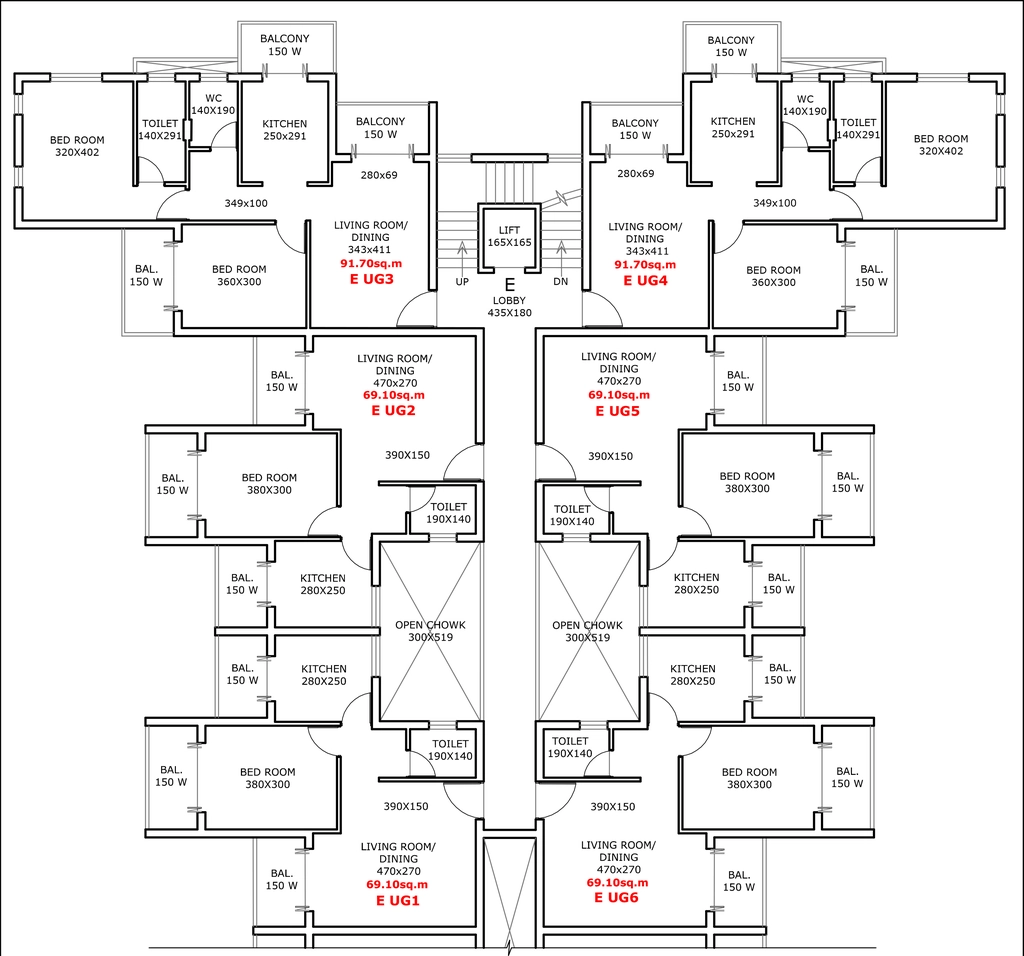 Floor Plan of Vision Dream City Phase 2 in Kadamba Plateau, Goa - Image 352411