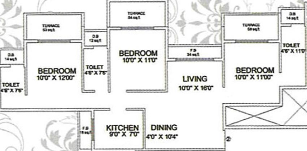 3 BHK Flat in Satyam Majestic in Ulwe, Navi Mumbai - Image 842815