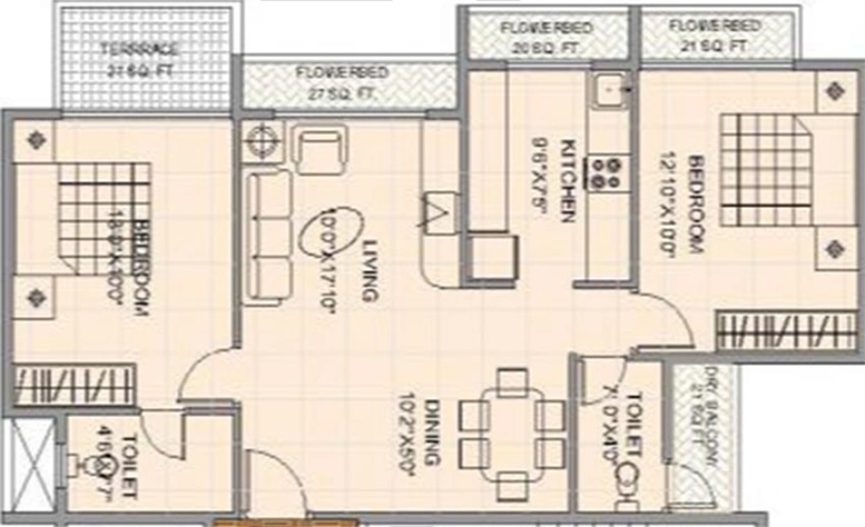 2 BHK Flat in Satyam Exotica in Ulwe, Navi Mumbai - Image 842828