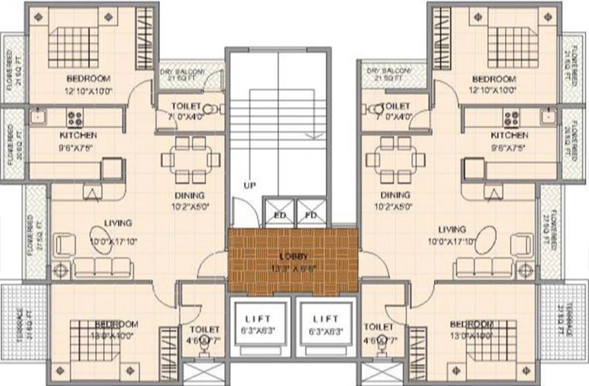 Floor Plan of Satyam Exotica in Ulwe, Navi Mumbai - Image 256638