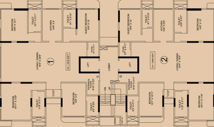 Floor Plan of Spark Jyoti Palace in Ghatkopar East, Mumbai - Image 33827