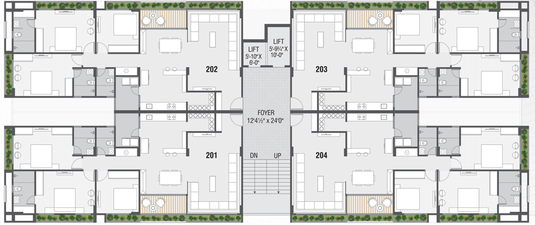Floor Plan of SR Greenvilla Bliss in Science City, Ahmedabad - Image 126291