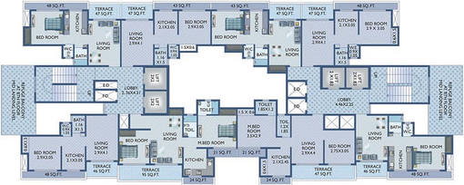 Floor Plan of Tricity Grand in Kharghar, Navi Mumbai - Image 258714