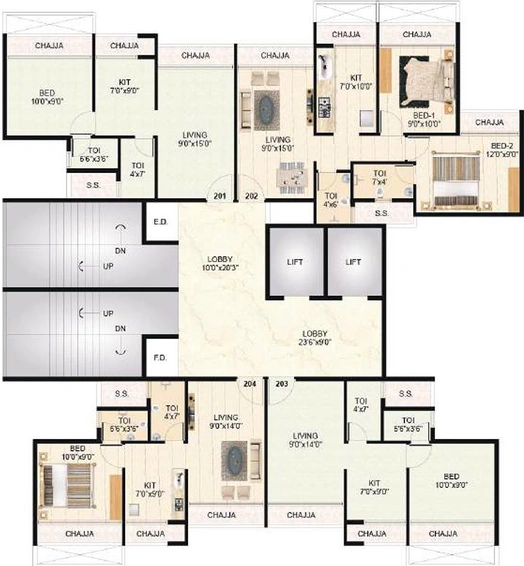 Floor Plan of SM Metro in Taloja, Navi Mumbai - Image 257106